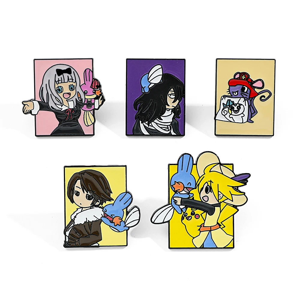 Embroidery Outfit - 5 Pcs Pokémon Anime Characters Brooch