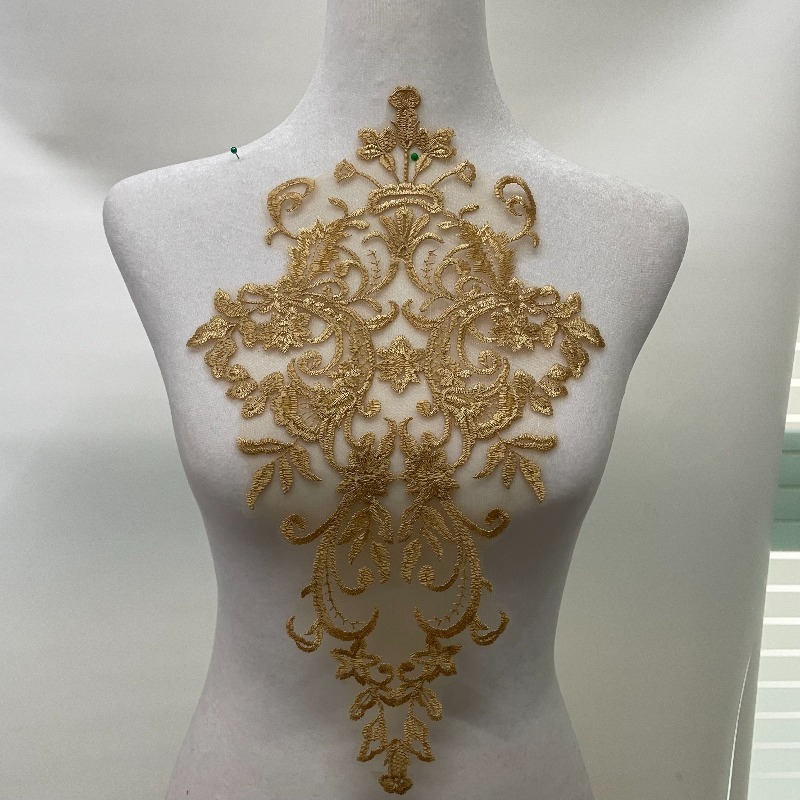 Embroidery Veil - Multi Color Exquisite Embroidery Lace Decal