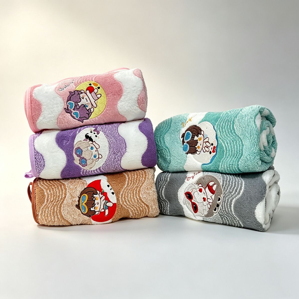 Embroidery Set - Anime Love and Deepspace Coral Fleece