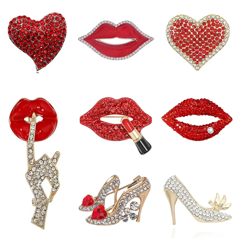 Embroidery Lips - 1pc Lips QUEEN Brooch for Women