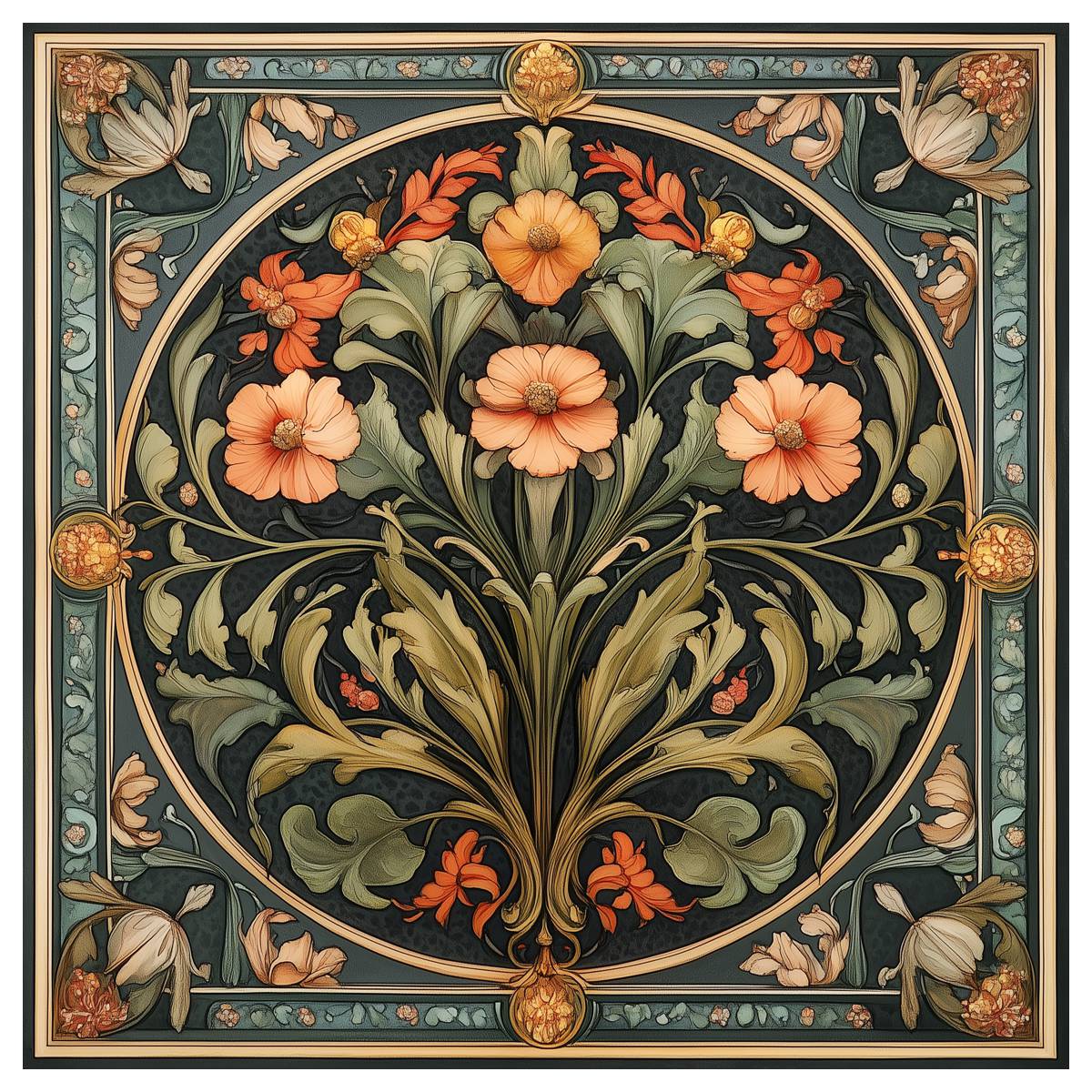 Embroidery X Pattern - 1pc 40X40CM/15.74inch Flower Pattern Cross Stitch
