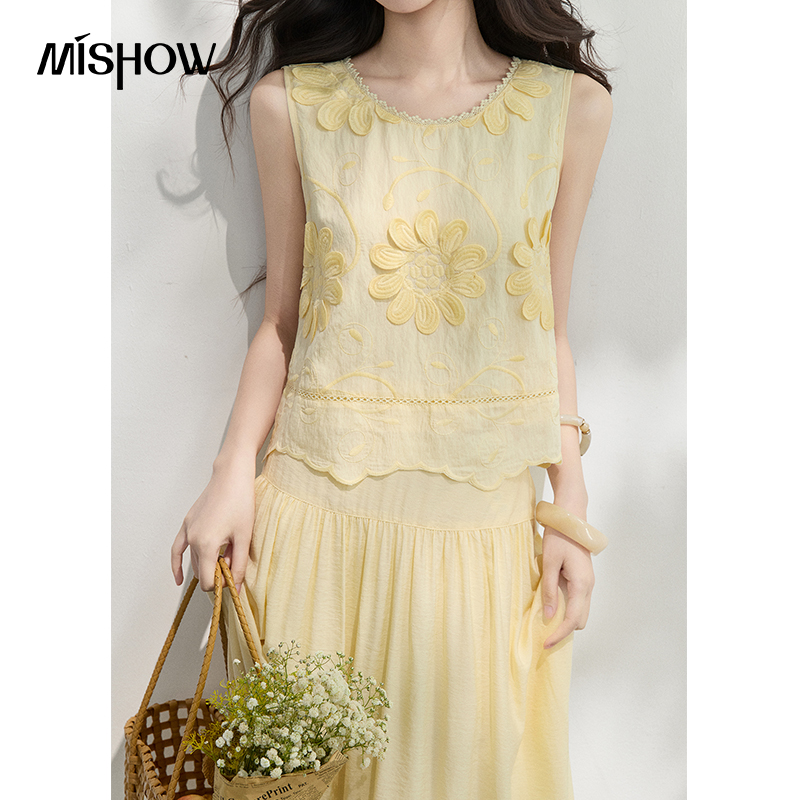 MISHOW French Floral Embroider - Embroidery Blouse 评论和价格