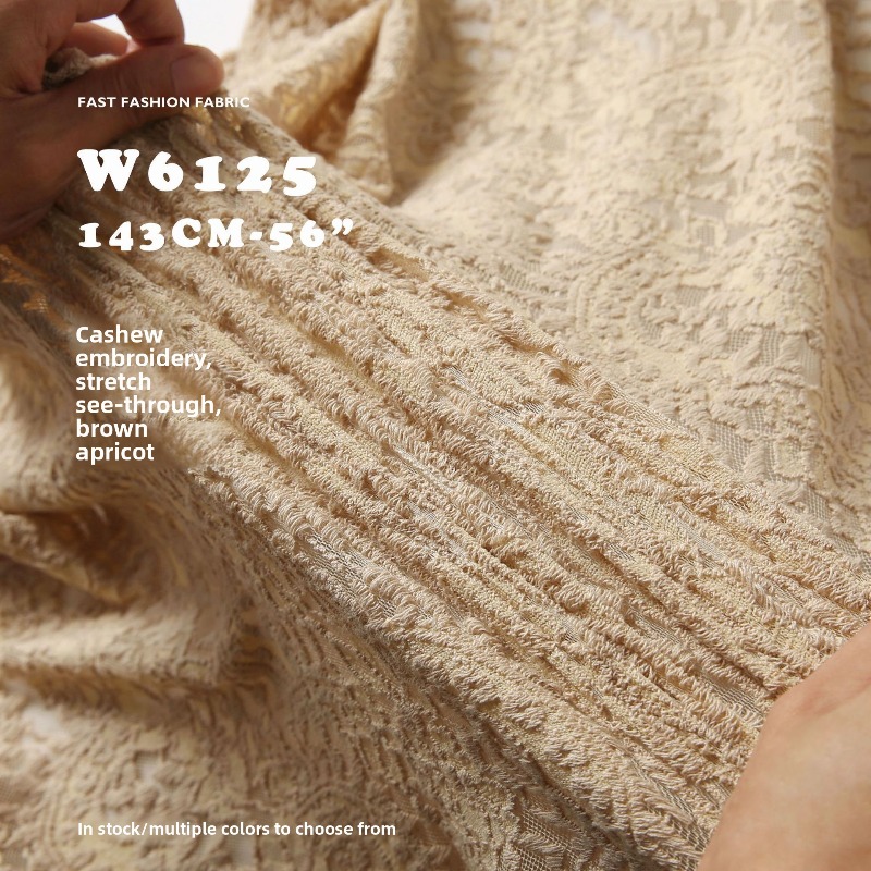 Paisley Embroidery Elasticity  - Embroidery Veil 评论和价格