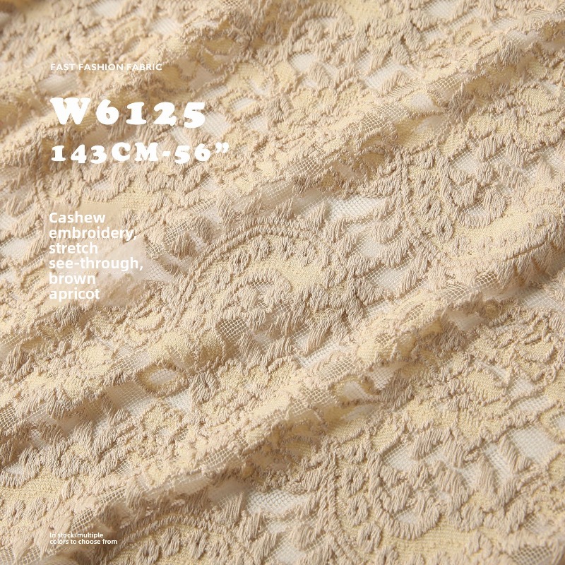 Paisley Embroidery Elasticity  - Embroidery Veil 评论和价格
