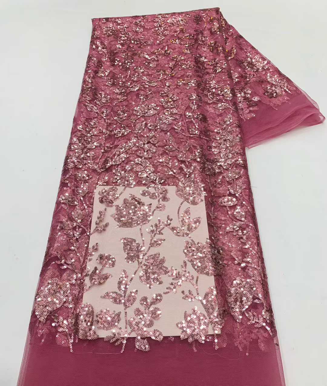 African Lace Fabric With Sequi - Embroidery Net Fabric 评论和价格