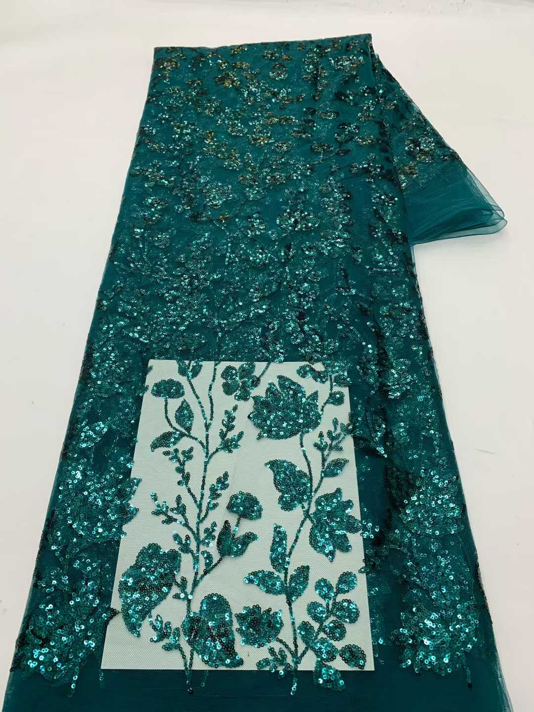 African Lace Fabric With Sequi - Embroidery Net Fabric 评论和价格