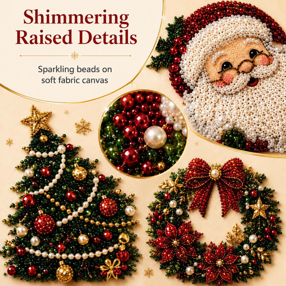 Christmas Santa Claus Pearl Ar - Embroidery Frame 评论和价格