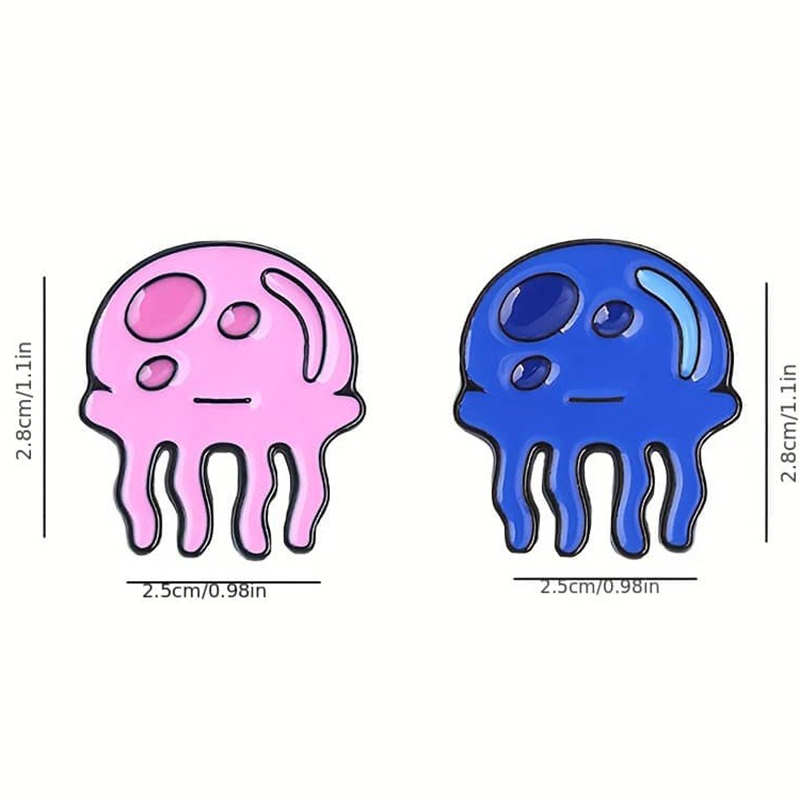 Kawaii Jellyfish Metal Badges  - Embroidery Fish 评论和价格