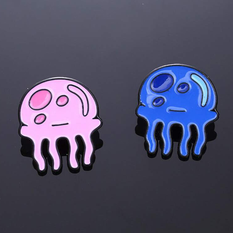 Kawaii Jellyfish Metal Badges  - Embroidery Fish 评论和价格