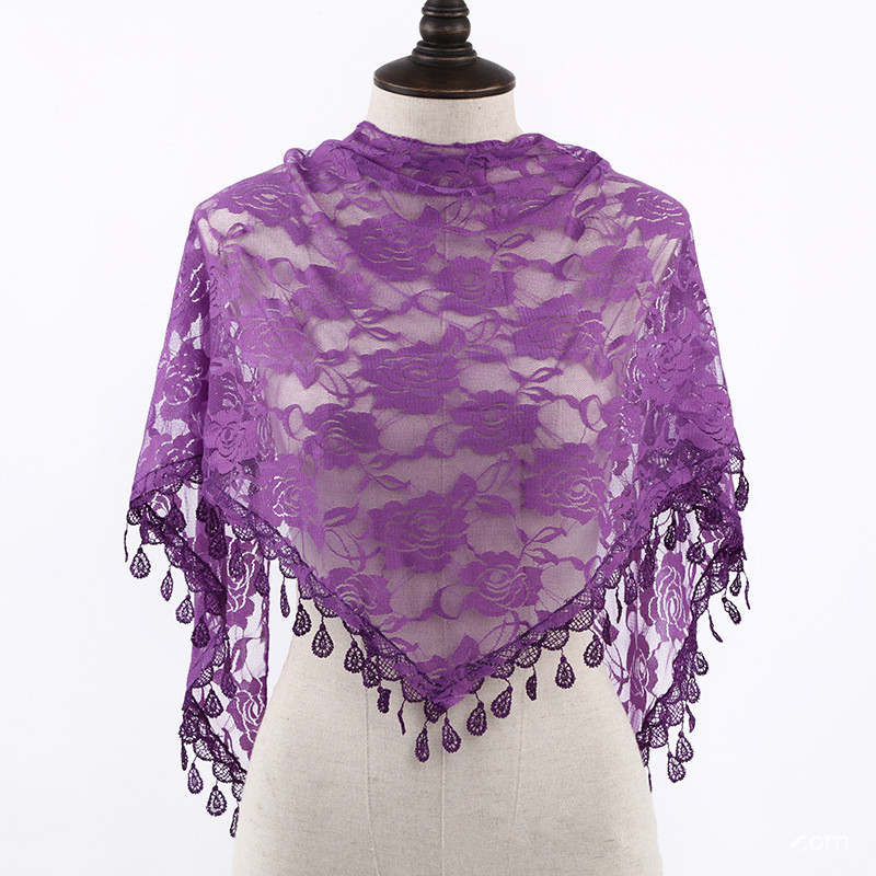 Fashion Church Shawl Lace Veil - Embroidery Veil 评论和价格