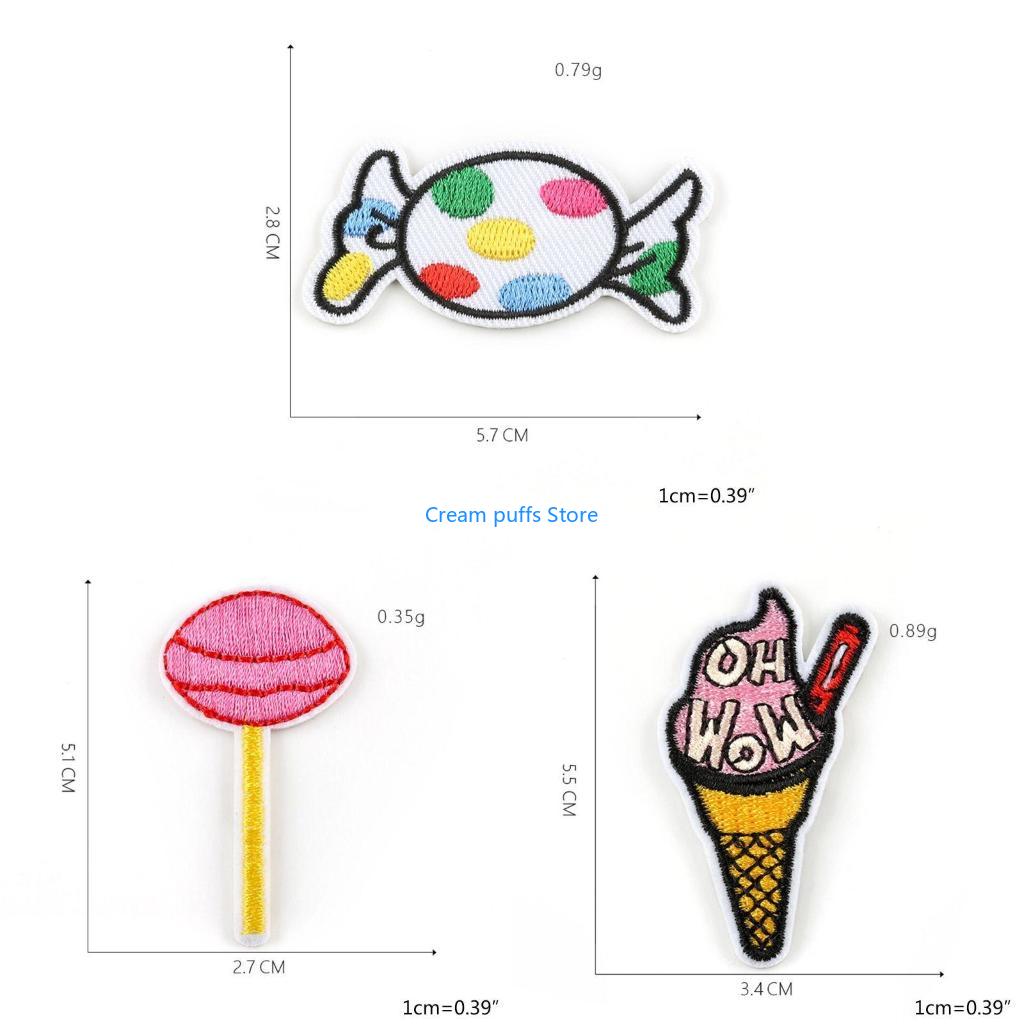 50LE 20Pcs Cartoon Lollipop Ic - Embroidery Cream 评论和价格