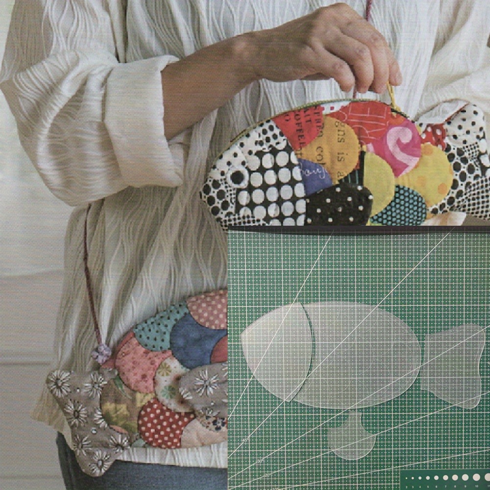 4Pcs Acrylic Quilting Template - Embroidery Fish 评论和价格