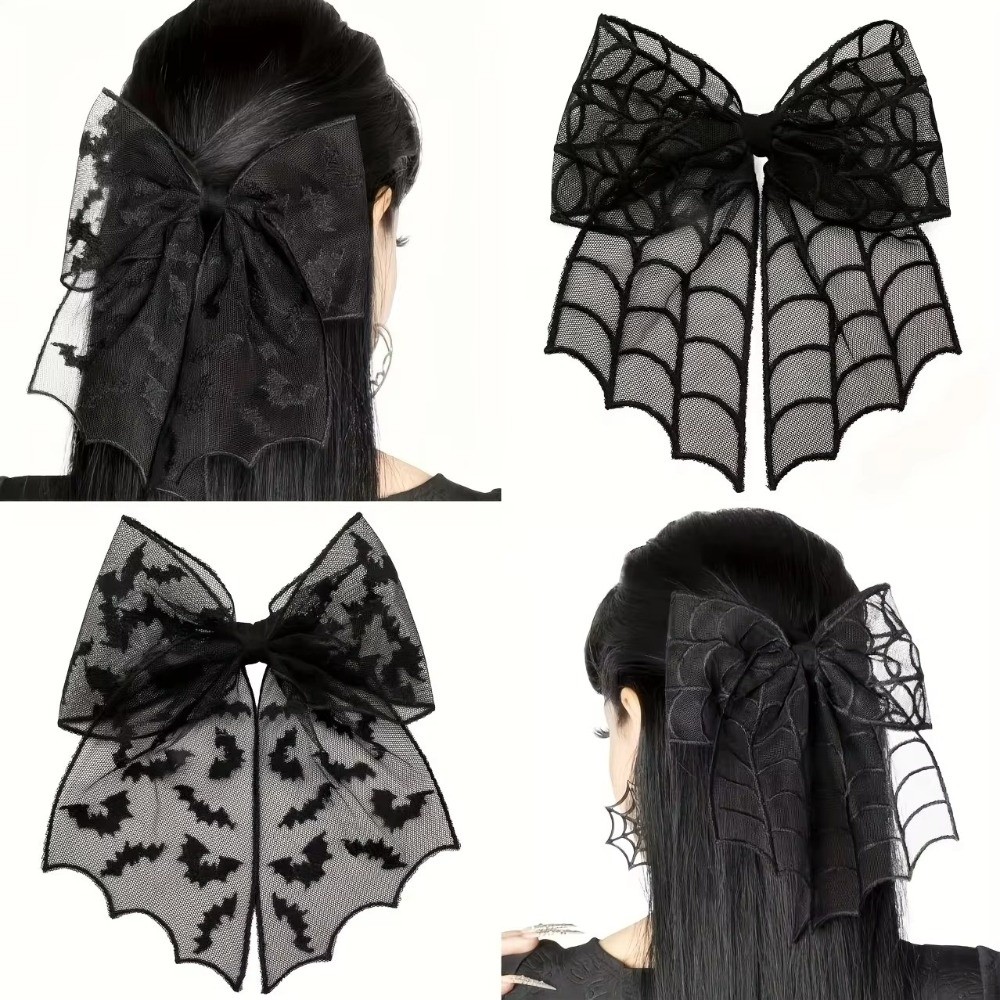 Lace Tulle Veil Hair Clips Bat - Embroidery Veil 评论和价格