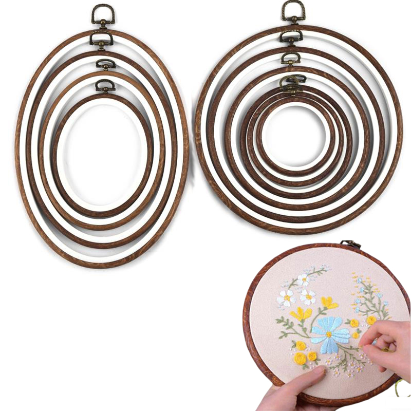 10PCS Sewing Tool Round Oval I - Embroidery Hoop 评论和价格