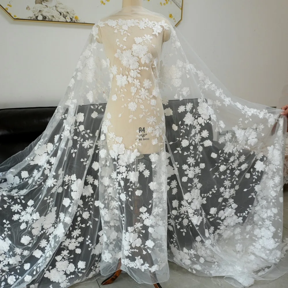 Elegant Flower Embroidery Shee - Embroidery Veil 评论和价格
