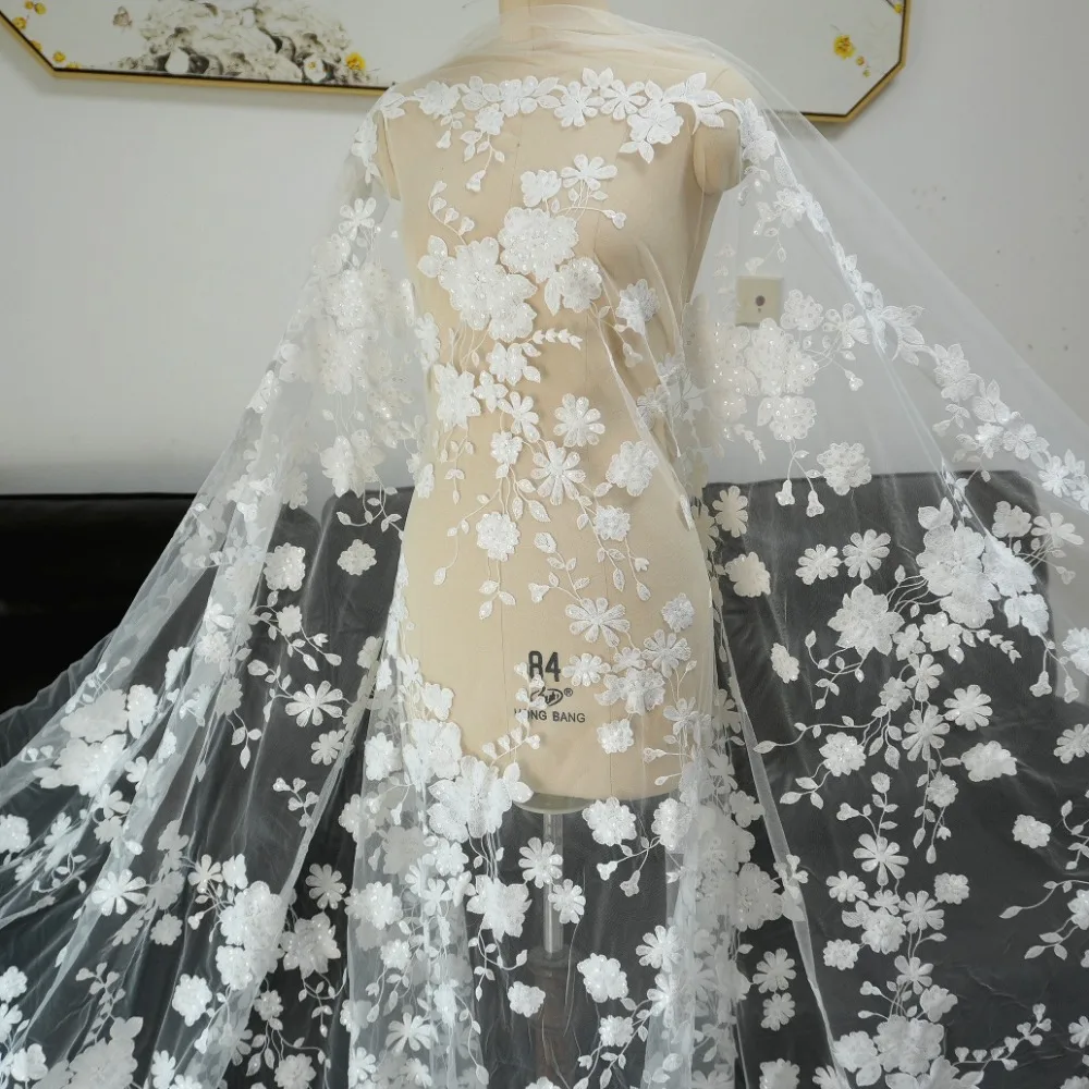 Elegant Flower Embroidery Shee - Embroidery Veil 评论和价格