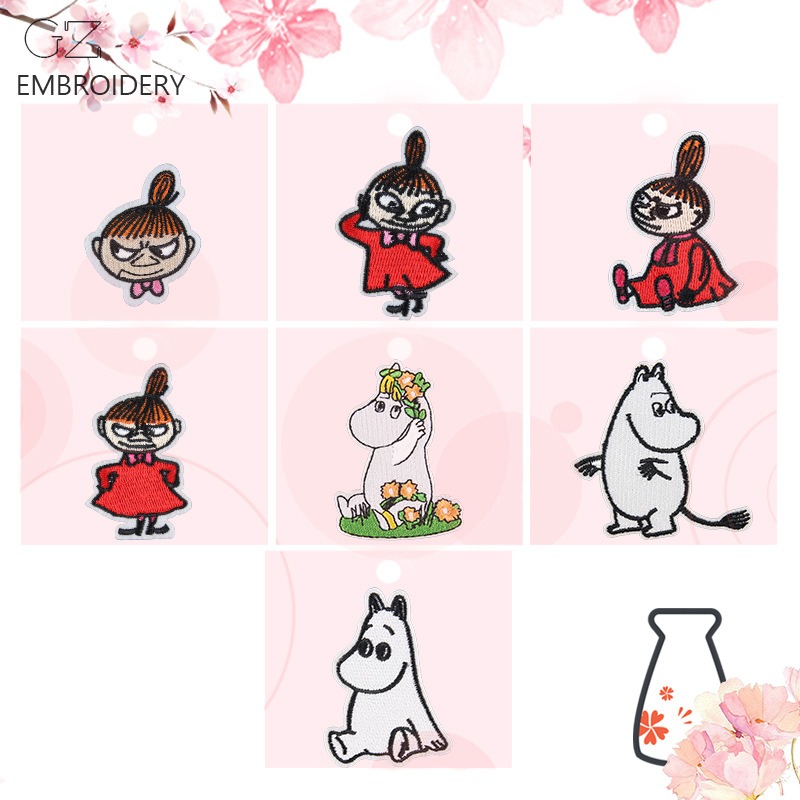 Moomin Cute Cartoon Embroidere - Embroidery Patches 评论和价格