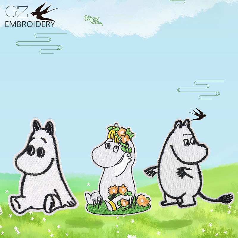 Moomin Cute Cartoon Embroidere - Embroidery Patches 评论和价格