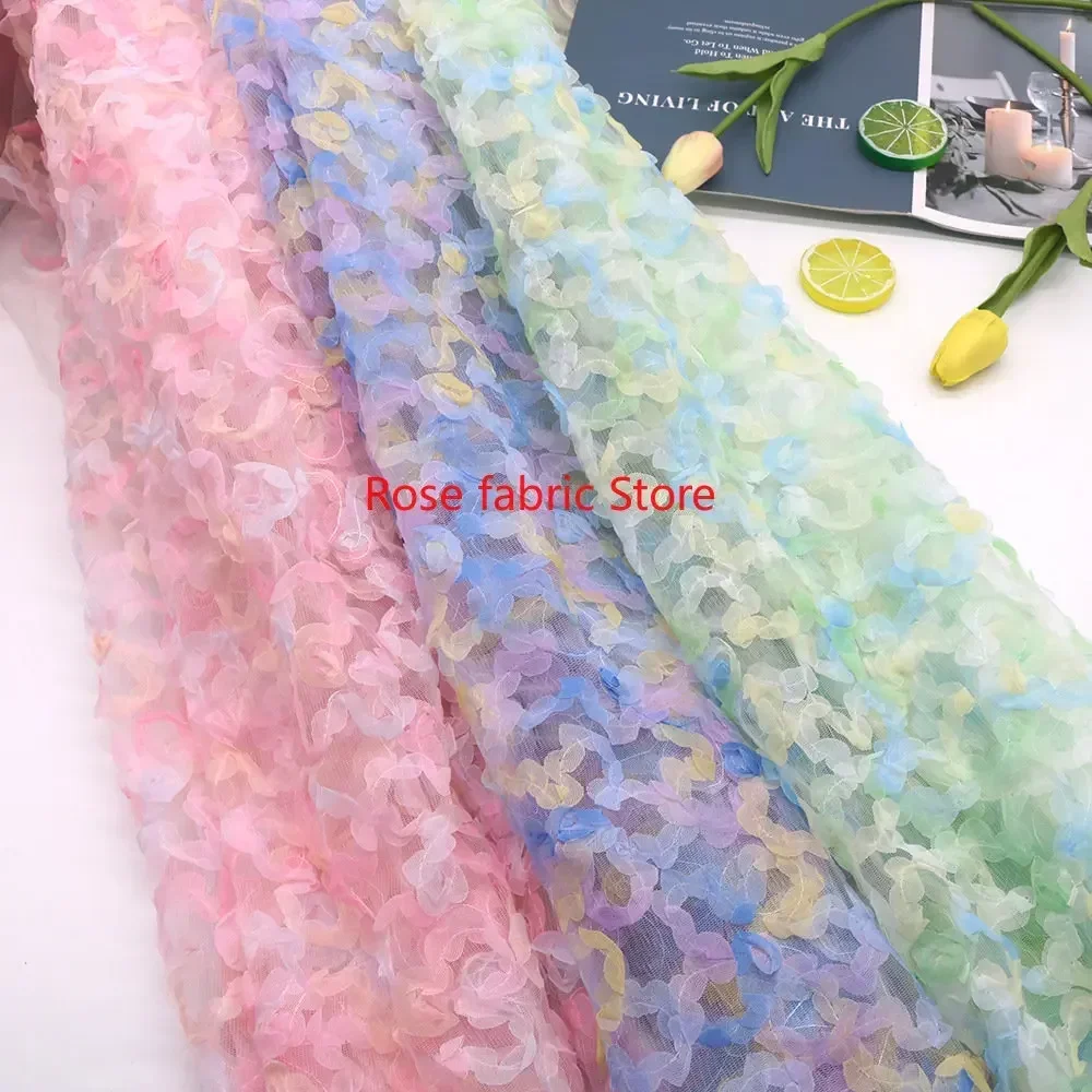 Gradient chiffon rose crochet  - Embroidery Veil 评论和价格