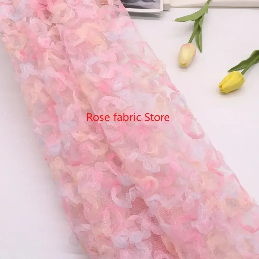 Gradient chiffon rose crochet  - Embroidery Veil 评论和价格