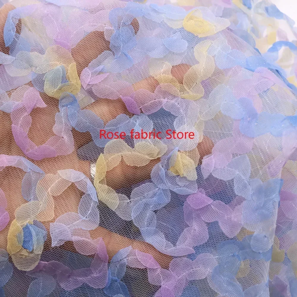 Gradient chiffon rose crochet  - Embroidery Veil 评论和价格