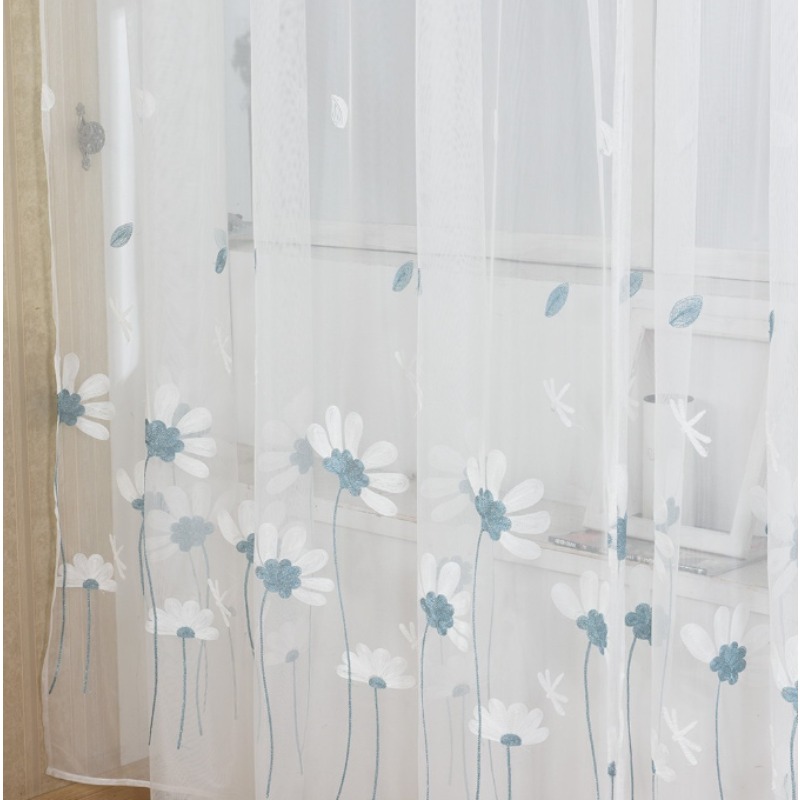 Simple Modern Pastoral Style E - Embroidery Daisy Flower 评论和价格