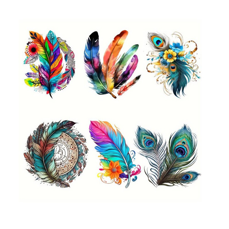 Colorful Feather Bohemian Iron - Embroidery Patches 评论和价格