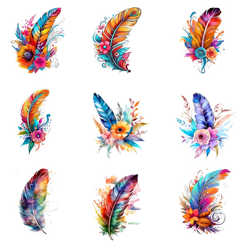 Colorful Feather Bohemian Iron - Embroidery Patches 评论和价格