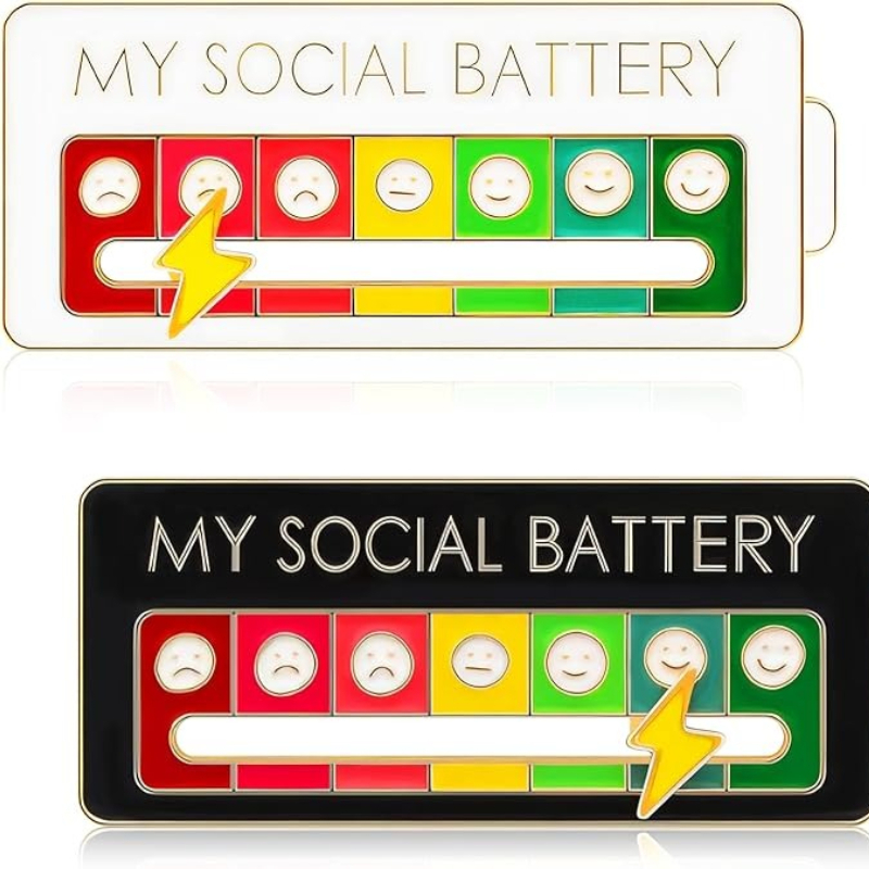 Humor Mood-Boosting Energy Pin - Embroidery Initials 评论和价格