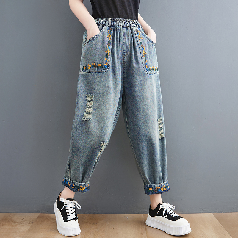 Summer New Sle Artistic Retro  - Embroidery Artist 评论和价格
