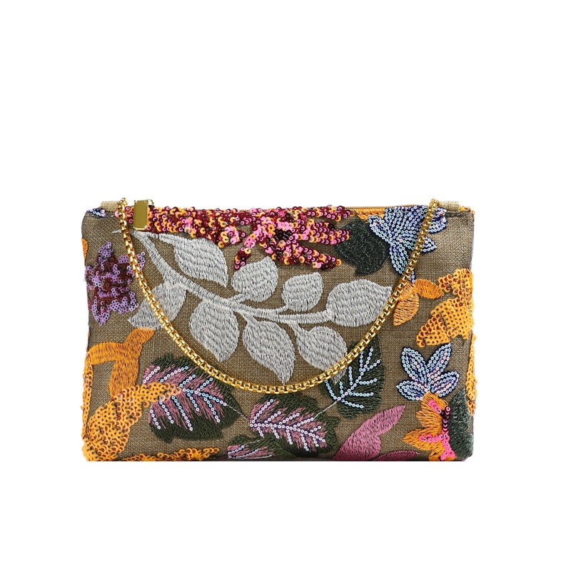 Sequins Embroidery Clutch Bag  - Embroidery Bali 评论和价格