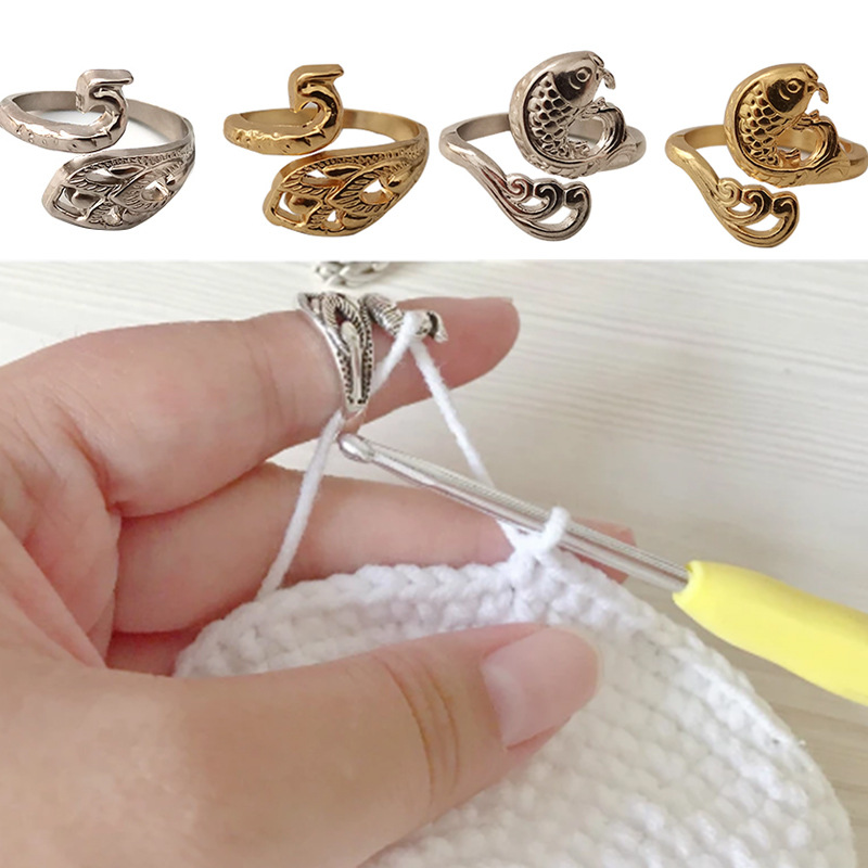 Ring Knitting Loop Crochet Too - Embroidery Fish 评论和价格