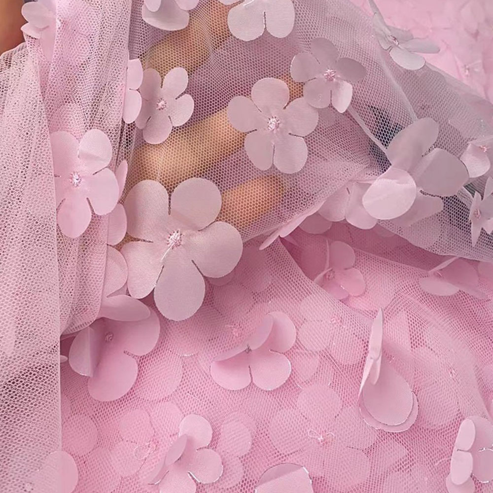 130cm Wide Colorful Flower Emb - Embroidery Veil 评论和价格