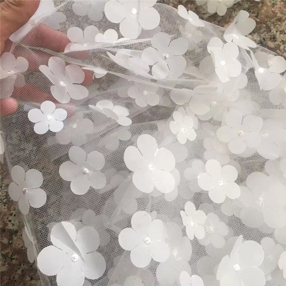 130cm Wide Colorful Flower Emb - Embroidery Veil 评论和价格