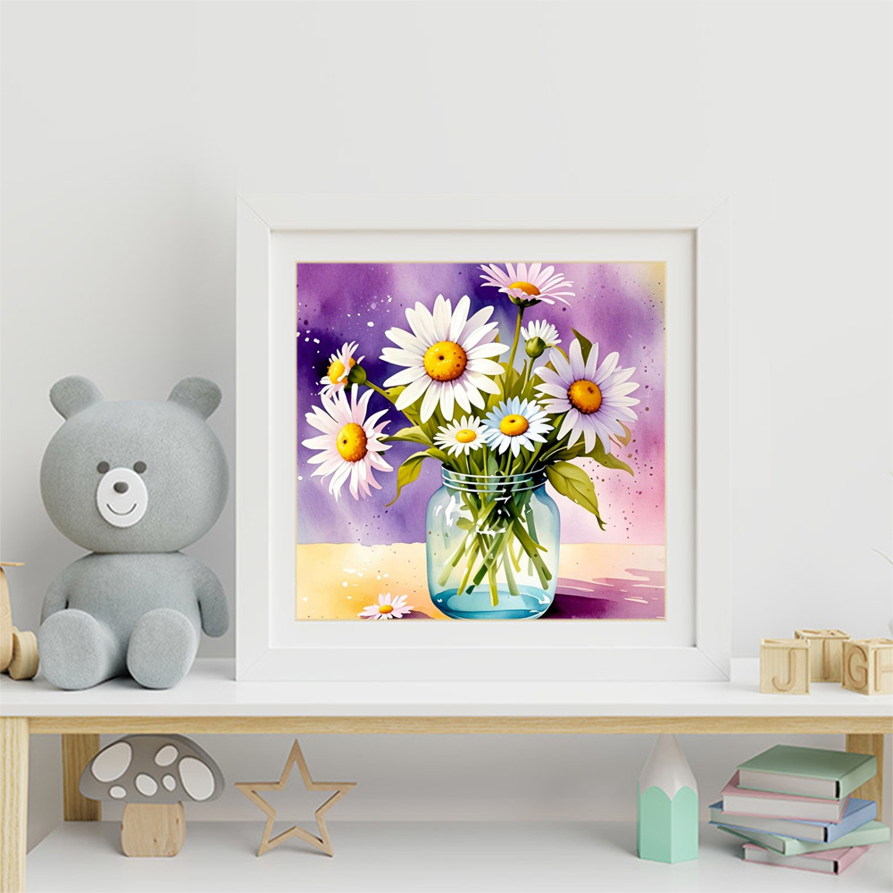 Evershine Diamond Embroidery F - Embroidery Daisy Flower 评论和价格