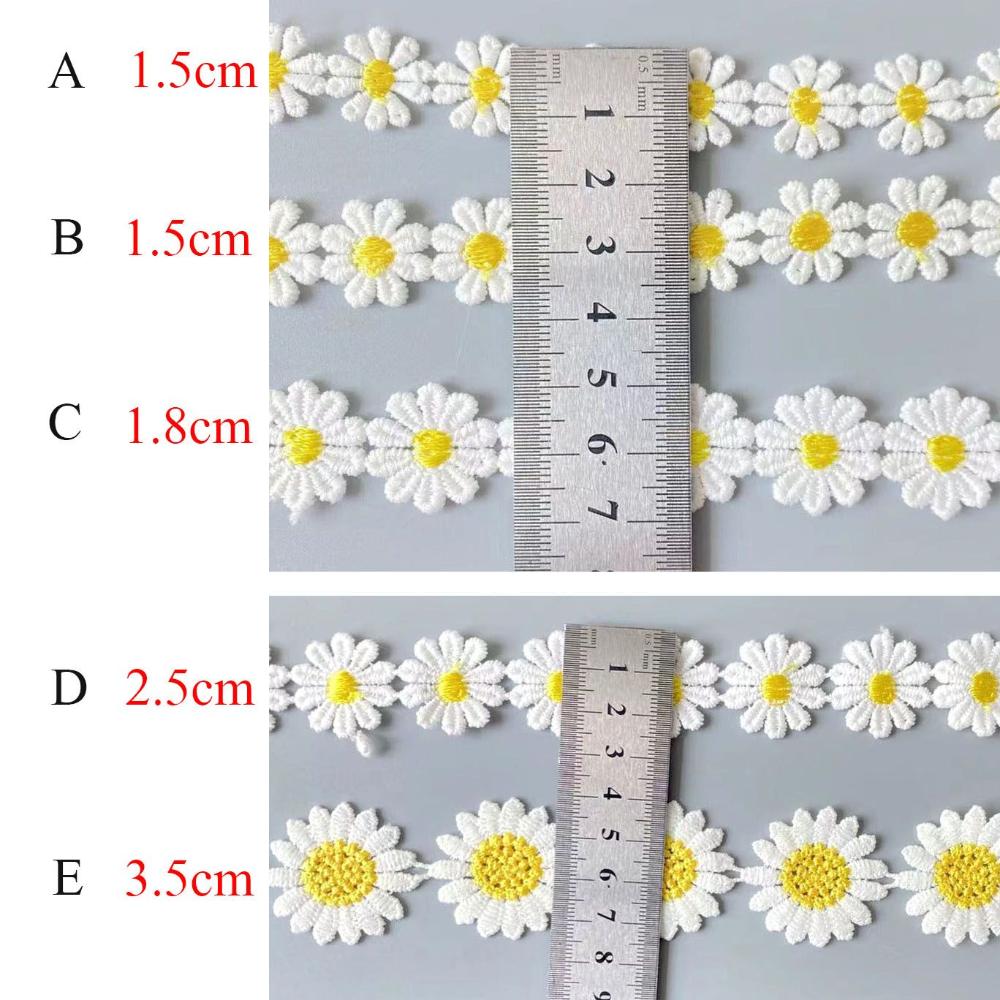 Beautiful White Embroidered Da - Embroidery Daisy Flower 评论和价格