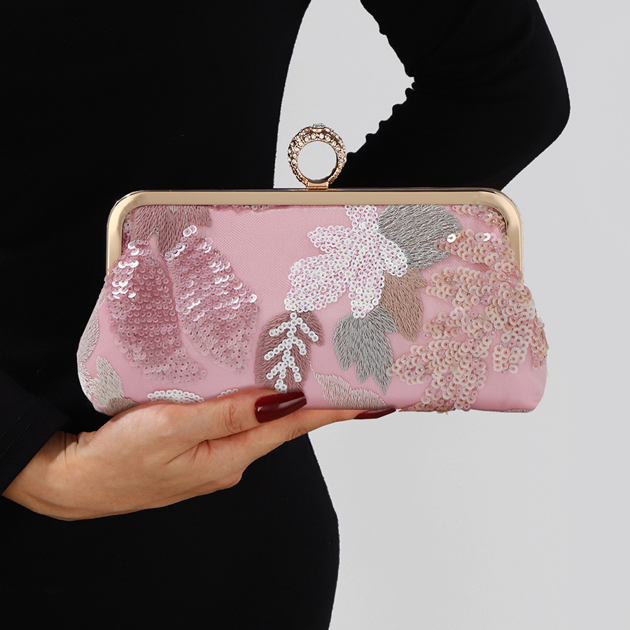 Sequins Embroidery Clutch Bag  - Embroidery Bali 评论和价格