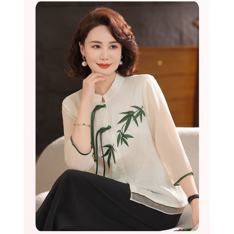 Women's Cream White Chinese St - Embroidery Cream 评论和价格
