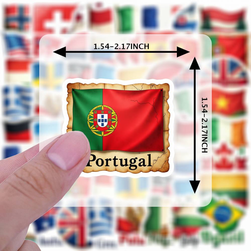 35pcs Country Flag Stickers Wa - Embroidery World 评论和价格