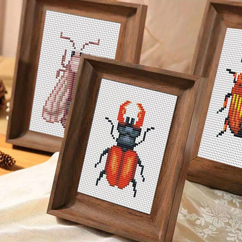 8Pcs Insect Cross Stitch Embro - Embroidery X Pattern 评论和价格