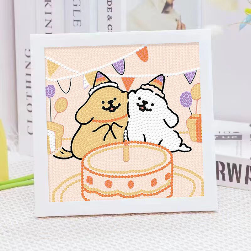 Cartoon Line Puppy Crystal Dia - Embroidery Frame 评论和价格