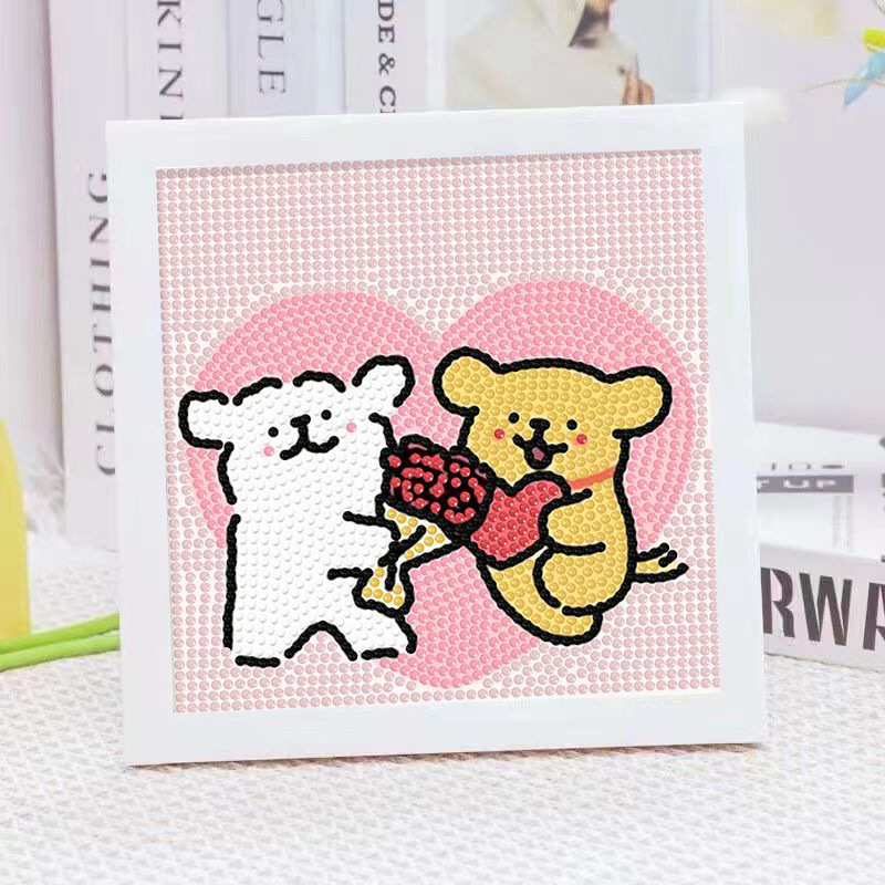 Cartoon Line Puppy Crystal Dia - Embroidery Frame 评论和价格