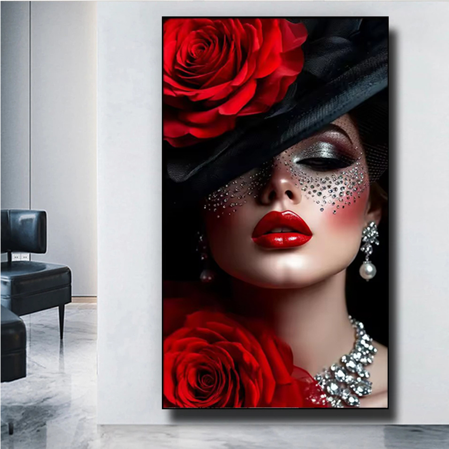Elegant red lip jewelry for wo - Embroidery Lips 评论和价格