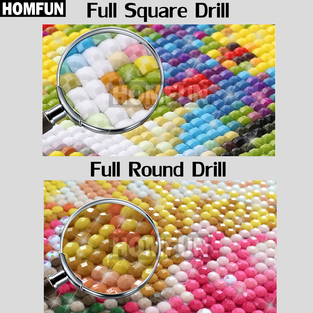 HOMFUN AB Full Diamond Embroid - Embroidery X Pattern 评论和价格