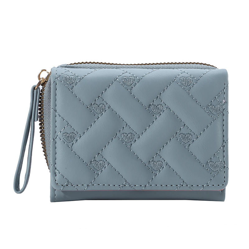 PU Leather Tri-Fold Wallet for - Embroidery Wallet 评论和价格