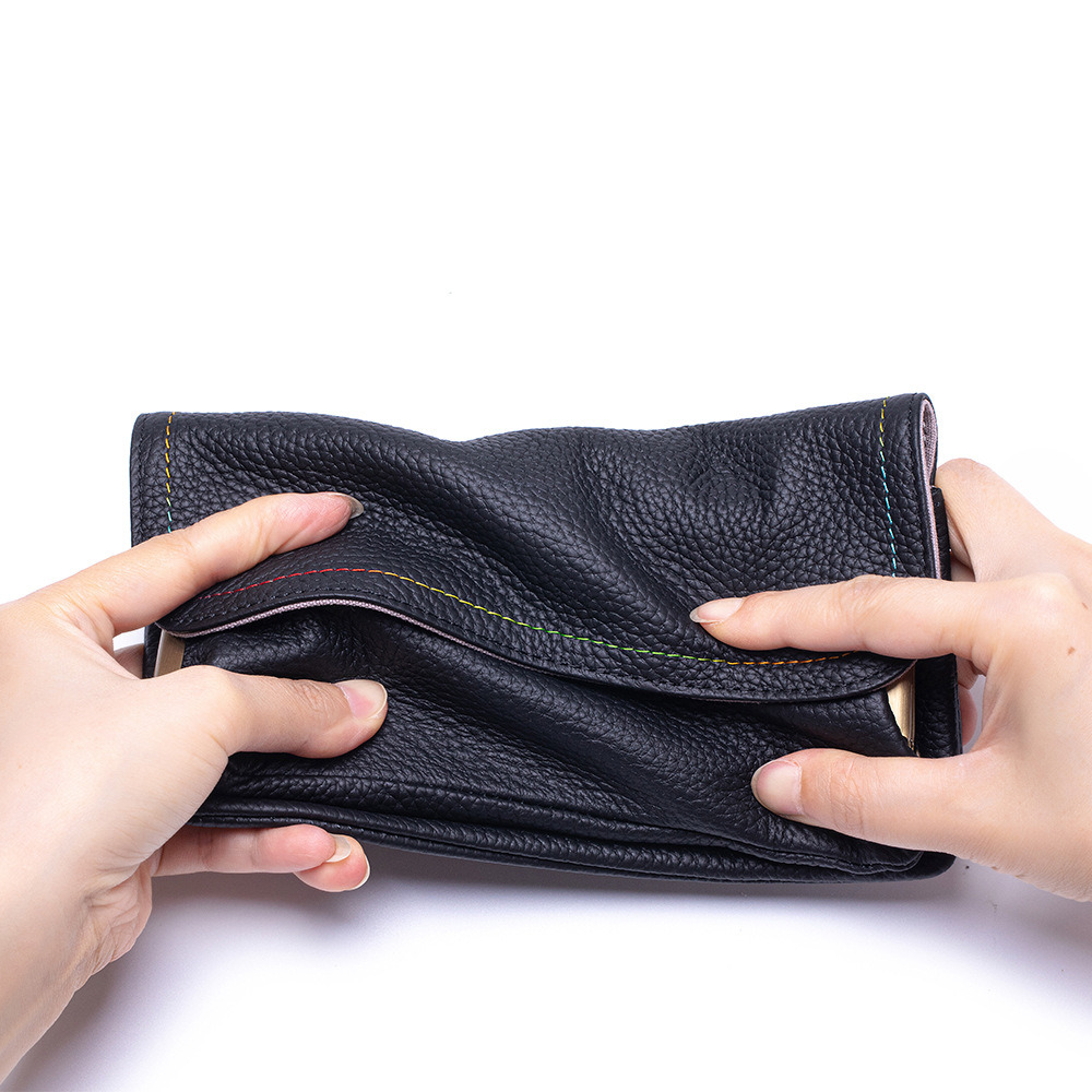 Genuine Leather Shoulder Phone - Embroidery Wallet 评论和价格