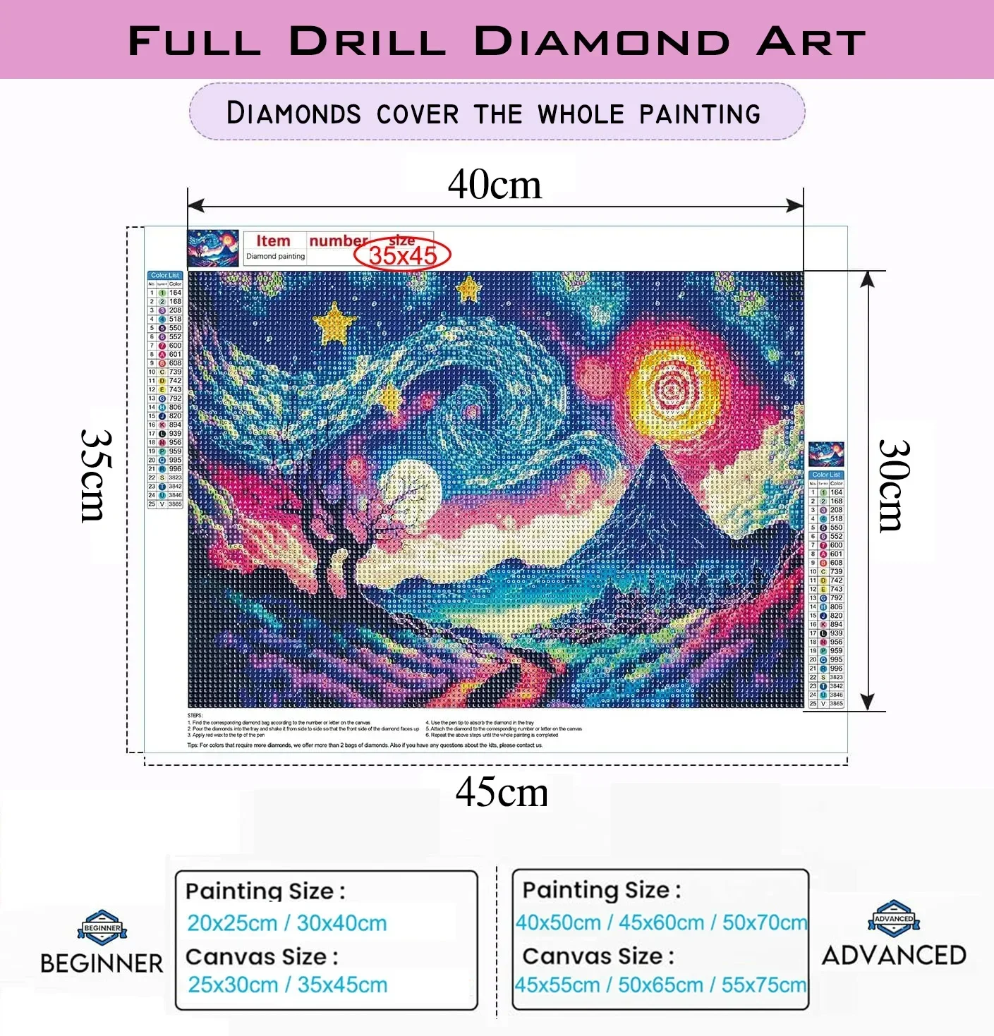 1pc frameless Cross Stitch Dia - Embroidery X Pattern 评论和价格