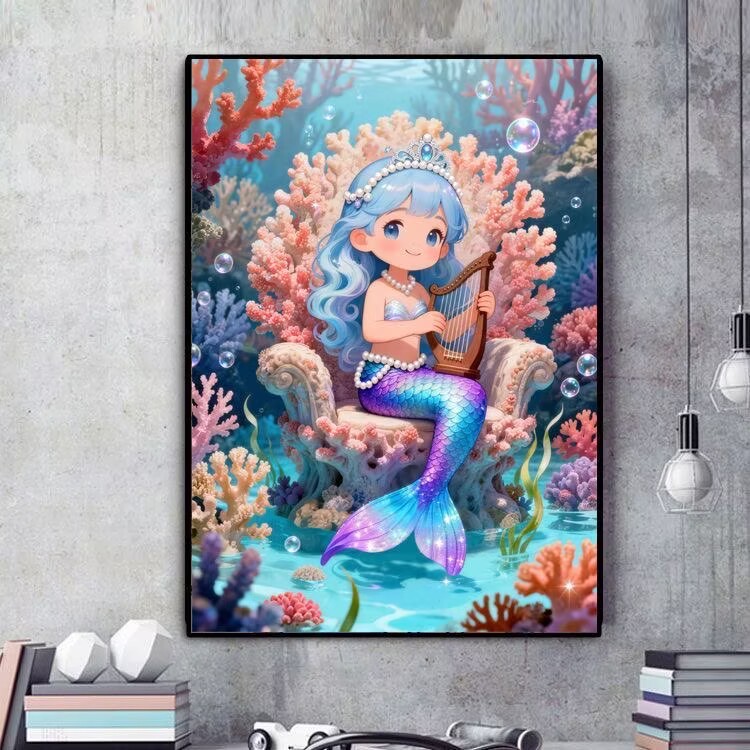 9CT 11CT Fish Girl Embroidery  - Embroidery Fish 评论和价格