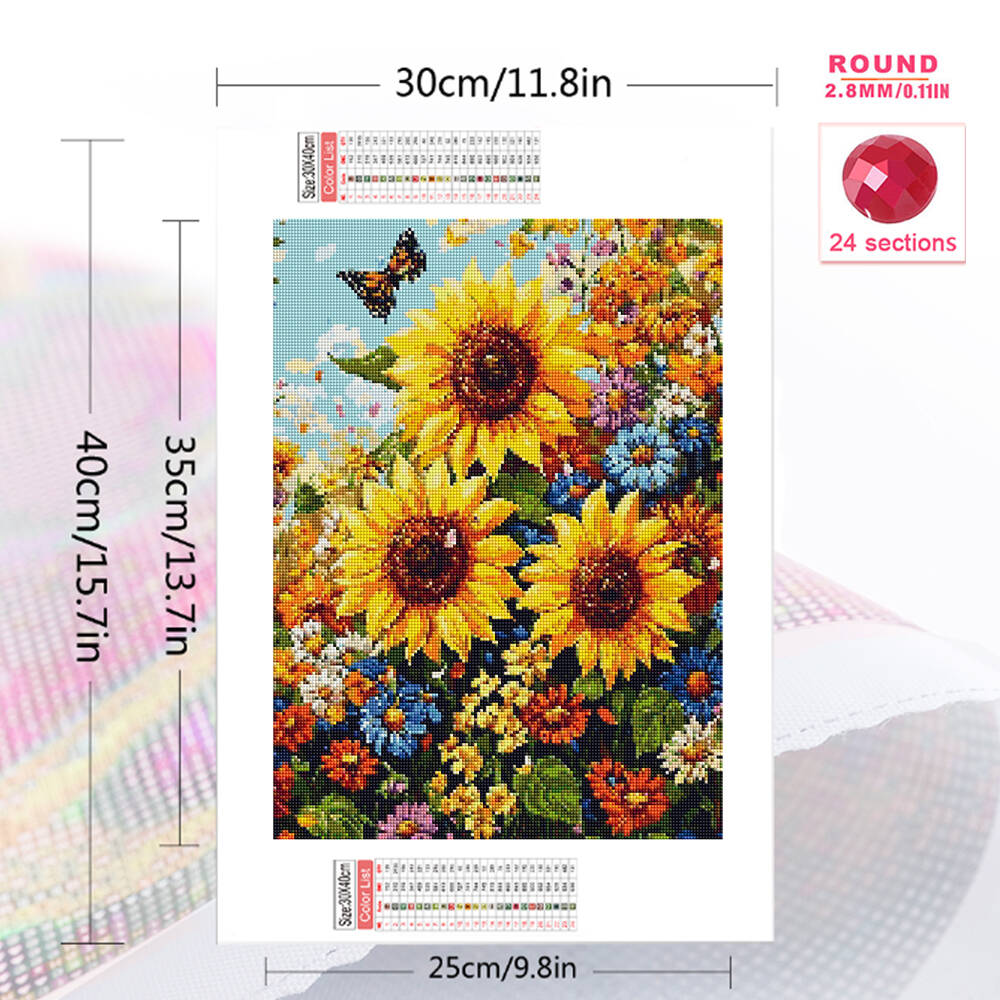 Evershine Full Square Round Di - Embroidery Daisy Flower 评论和价格