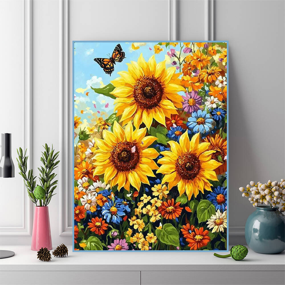 Evershine Full Square Round Di - Embroidery Daisy Flower 评论和价格